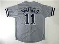 GARY SHEFFIELD #11 Signed YANKEES Baseball Sewn-On Style Away Jersey Size XL (SHEFF Hologram)