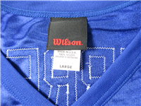 PLAXICO BURRESS #17 Signed GIANTS Sewn-On Style NFL Wilson Brand Jersey Size L (Fanatics Authentic COA)