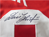 DOMINIK HASEK #39 Signed RED WINGS Sewn-On Style NHL Jersey Size XL Schwartz Sports Authentic COA)