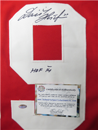 DOMINIK HASEK #39 Signed RED WINGS Sewn-On Style NHL Jersey Size XL Schwartz Sports Authentic COA)