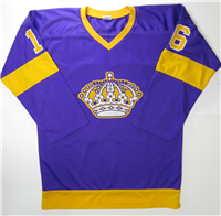 MARCEL DIONNE #16 Signed KINGS Sewn-On Style NHL Jersey Size XL (James Spencer Authentication COA)