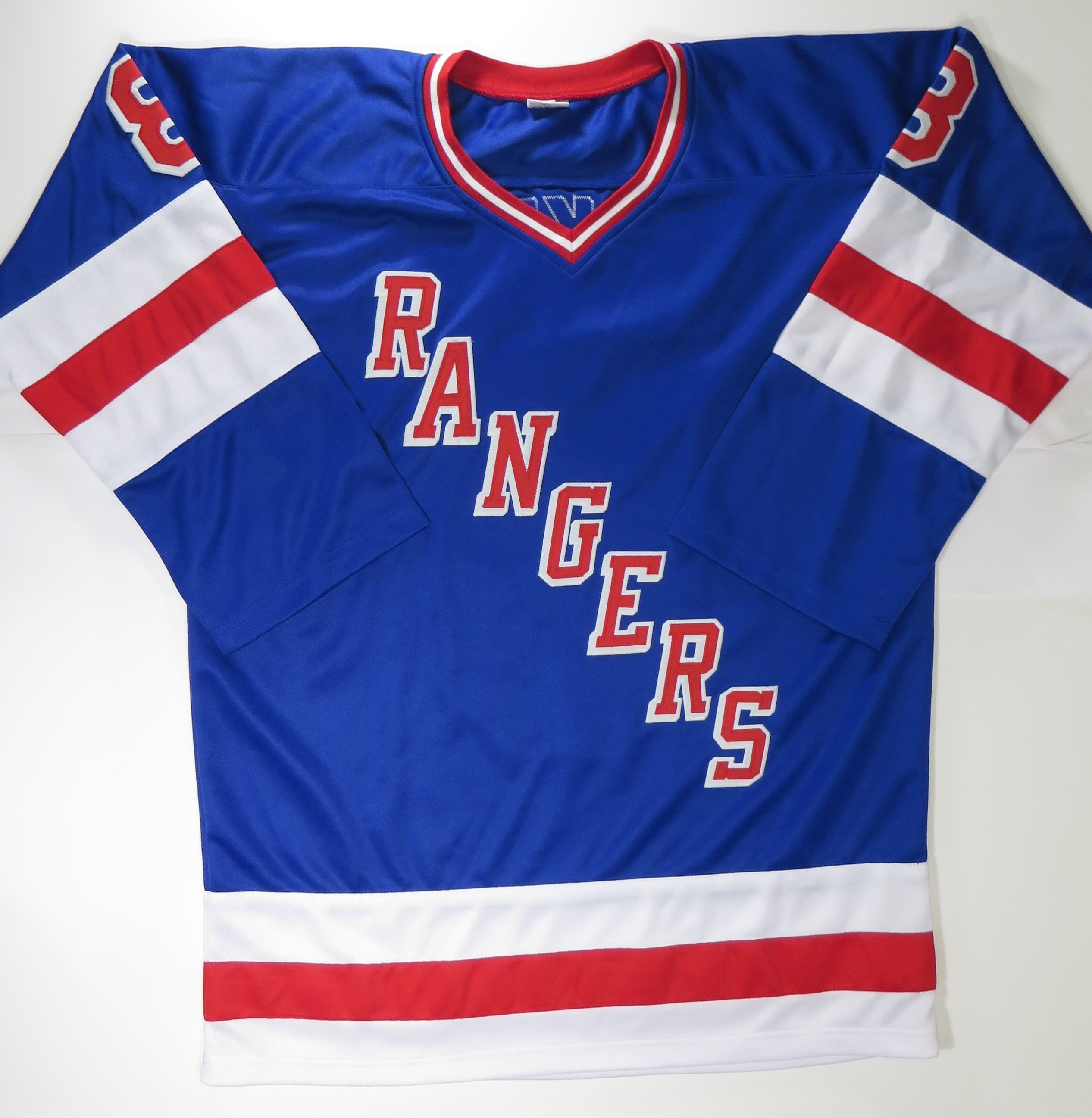 Value of STEVE VICKERS #8 Signed RANGERS Sewn-On Style NHL Jersey Size ...