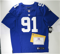 JUSTIN TUCK #91 Signed Nike On Field Authentic NFL Jersey Size 48 (New York Football Giants COA)