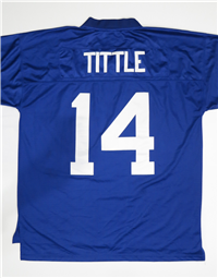 Y. A. TITTLE #14 2014 GIANTS Draft Party Signed NFL Reebok Jersey Size XL