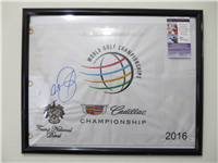JASON DAY Signed 2016 WGC Cadillac Championship Offical Pin Flag (James Spence Authentication, LLC)