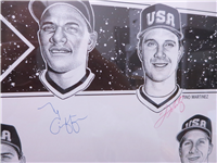 1988 U.S. Olympic Baseball Team Autographed Artist Proof 1/50 Limited Edition Framed Lithograph with COA