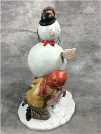 Norman Rockwell SNOW SCULPTURE Grand Pals Four Seasons 8-1/2" Figurine (Gorham)