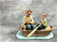 Norman Rockwell FISH FINDERS Grand Pals Four Seasons 6-1/4" Figurine (Gorham)