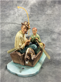 Norman Rockwell FISH FINDERS Grand Pals Four Seasons 6-1/4" Figurine (Gorham)