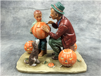 Norman Rockwell GHOSTLY GOURDS Grand Pals Four Seasons 7" Figurine (Gorham)