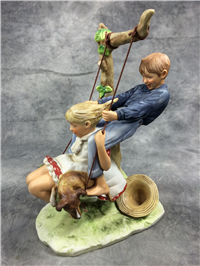 Norman Rockwell FLYING HIGH Young Love Four Seasons 9" Figurine (Gorham)