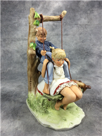 Norman Rockwell FLYING HIGH Young Love Four Seasons 9" Figurine (Gorham)