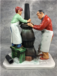 Norman Rockwell COAL SEASON'S COMING Helping Hand 4 Seasons 8" Figurine (Gorham)