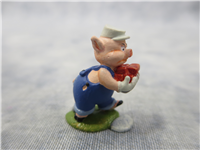 PRACTICAL PIG 13/16 inch Miniature Olszewski Figurine (WDCC, Enchanted Places, 1028690)
