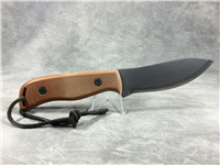 CAMILLUS 8-1/2" Plain Edge BUSHCRAFTER Fixed Blade Knife with Leather Sheath