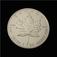 CANADA $5 Five Dollar Maple Leaf One Ounce Silver Coin (ANY DATE)