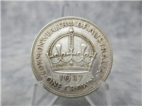 AUSTRALIA 1 Crown .925 Silver Coronation of King George VI commemorative Coin KM 34