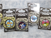 THEN & NOW ATTRACTIONS Limited Edition Disney Pin Lot of 10 (WDW, 2010)