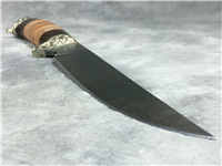 OLAMIC CUTLERY AG RUSSELL Twisted Damascus Birch Bark & Wengewood 12" Knife