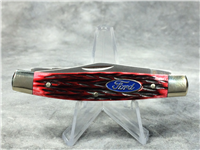 FORD #0052 Red Jigged Bone 3-3/8" Stockman  with Ford Logo Shield