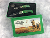REMINGTON Sportsman Series Family Edition Green Jigged Bone Lockback Knife Set