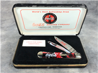 2000 CASE XX 3254 Ltd Ed Coca-Cola Chattanooga Swirl Celluloid Trapper Knife
