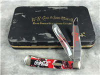 2000 CASE XX 3254 Ltd Ed Coca-Cola Chattanooga Swirl Celluloid Trapper Knife