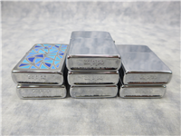 GEOMETRIC COLLECTION with 7 Abstract Art Lighters (Zippo, 1992) 