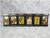 BARRETT SMYTHE ANIMAL COLLECTION Lot of 6 Lighters (Zippo, 1992-1996) 