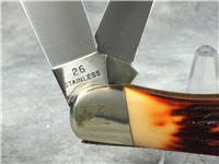 CAMILLUS USA  26  2-Blade Folding 5-1/4" Hunter Knife with Leather Sheath