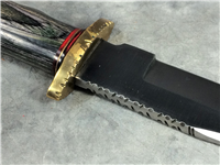 Custom Handmade 15-1/4" Fixed Blade Knife with Oklahoma Seal Leather Sheath