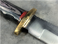 Custom Handmade 15-1/4" Fixed Blade Knife with Oklahoma Seal Leather Sheath