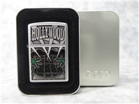 HOLLYWOOD Pewter Emblem Satin Chrome Lighter (Zippo, 2006)