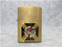 IN HOC SIGNO VINCES Emblem Brushed Brass Lighter (Zippo, 2013)