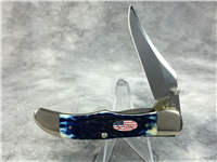 2003 CASE XX 61265LC SS Navy Blue Jigged Bone Mid Folding Linerlock Hunter Knife