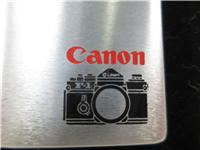 CANON CAMERA Brushed Chrome Etched Lighter (Zippo, 1978)