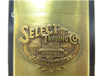 SELECT TRADING CO. Tobaccoville, NC Brushed Brass Lighter (Zippo, 1995)