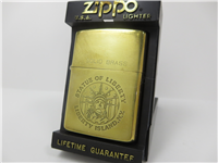 STATUE OF LIBERTY Brushed Brass Lighter (Zippo, 1991)
