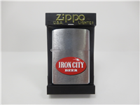 IRON CITY BEER (Pittsburgh Brewing Company) Brushed Chrome Lighter (Zippo, 2000)