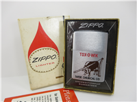 TOX-O-WIK GRAIN DRYER Tatge Chemical Co Brushed Chrome Advertising Lighter (Zippo, 1962)
