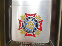 VETERANS OF FOREIGN WARS OF THE UNITED STATES Brushed Chrome Lighter (Zippo, 1968)