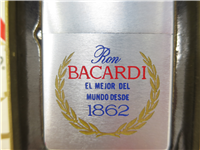BACARDI RUM Brushed Chrome Advertising Lighter (Zippo, 1970)