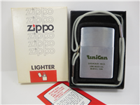 UNICAN Plastics Co. Brushed Chrome Advertising Lighter (Zippo, 1973)