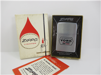 Borg/Warner YORK INTERNATIONAL Air Conditioning Brushed Chrome Advertising Lighter (Zippo, 1973)