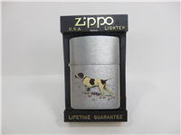 ENGLISH POINTER GUN DOG Brushed Chrome Lighter (Zippo, 1994)