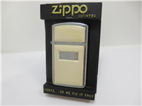 CREAM ULTRALITE CHIP Engraveable Polished Chrome Slim Lighter (Zippo, 1987)  
