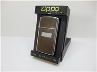 WOOD GRAIN Engraveable Polished Chrome Slim Lighter (Zippo, 1976)  