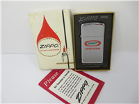 KRAFT FOODS Eastern Division Polished Chrome Slim Advertising Lighter (Zippo, 1967)