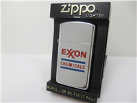 EXXON CHEMICALS Polished Chrome Slim Advertising Lighter (Zippo, 1986)