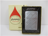 LASER ENGRAVED LOGOS Brushed Chrome Lighter (Zippo, 1979)